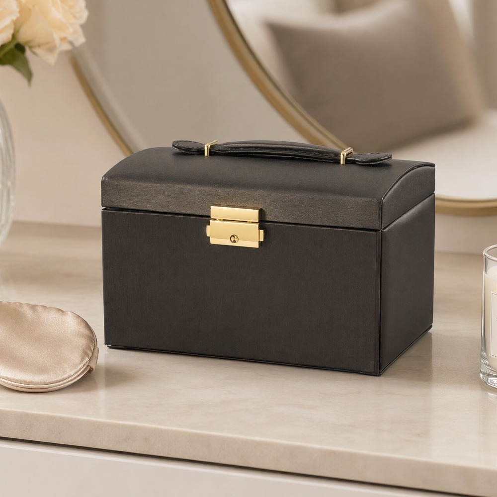 Multi-Layer Portable Jewellery Organiser with Mirror